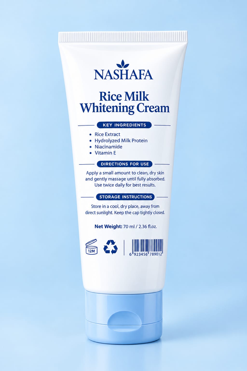 Nashafa Whitening Cream (Rice+Milk)